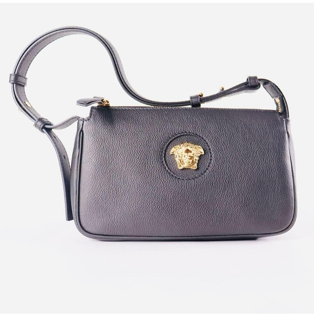 VERSACE LA MEDUSA LEATHER SHOULDER BA